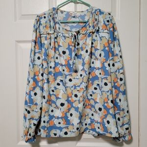 Joie Long Sleeve floral blouse